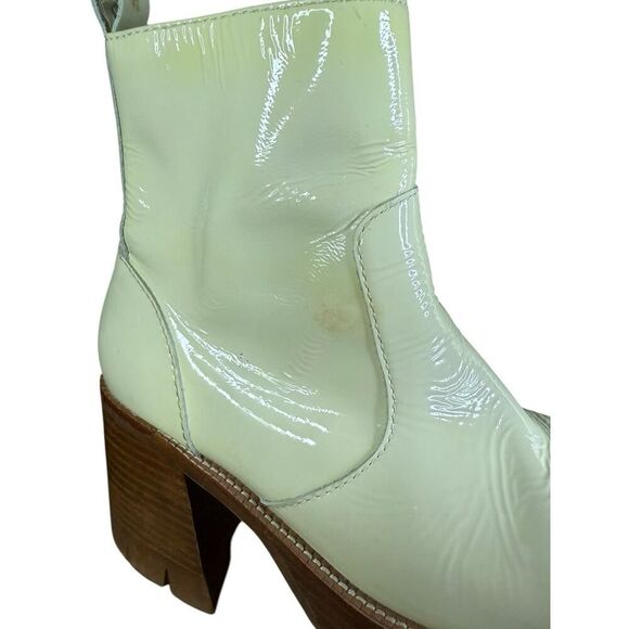 Jeffrey Campbell Quavo Ice Crinkle Patent Leather Chunky Platform Boots Size 10 - Picture 3 of 14